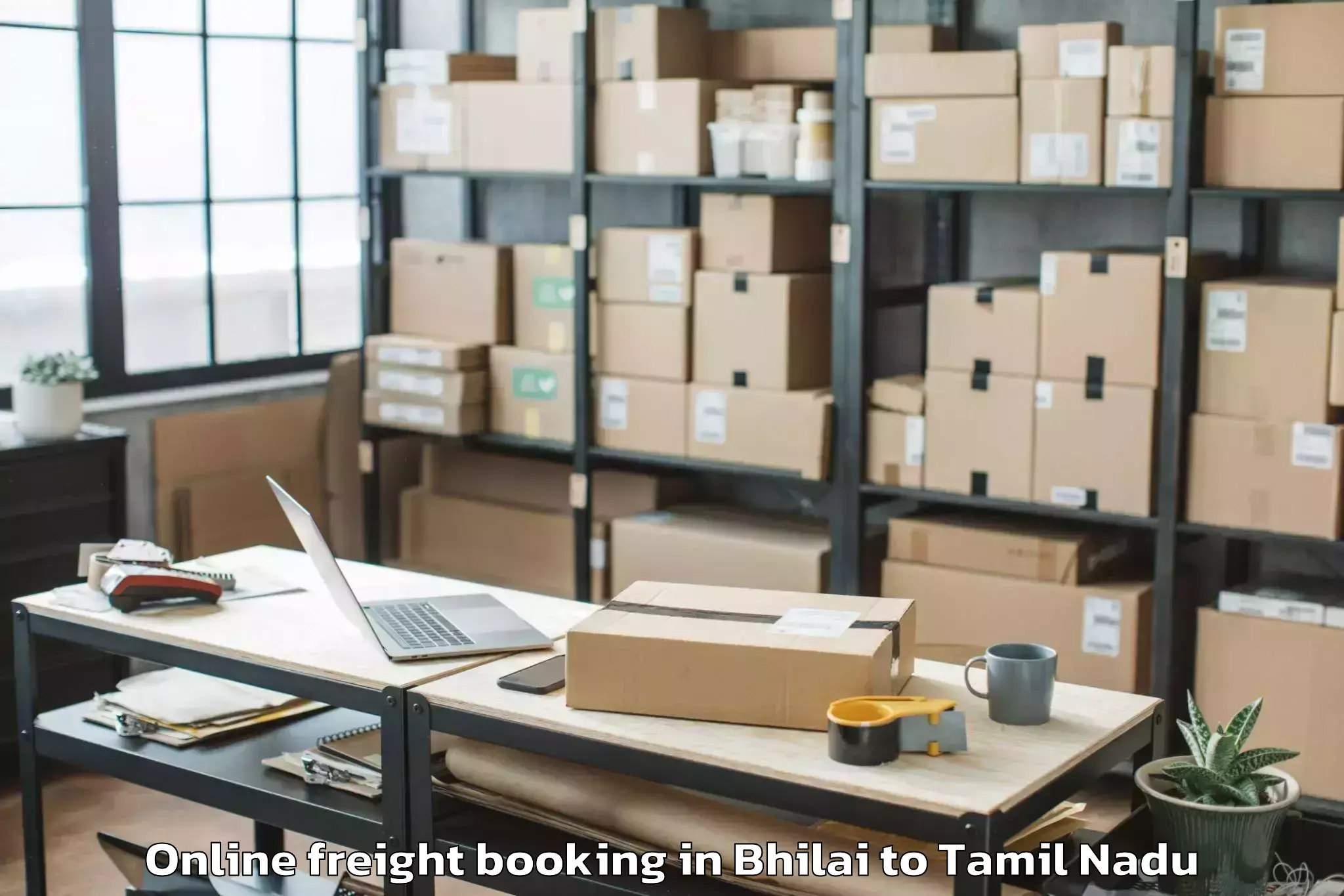 Book Your Bhilai to Ambattur Industrial Estate Online Freight Booking Today